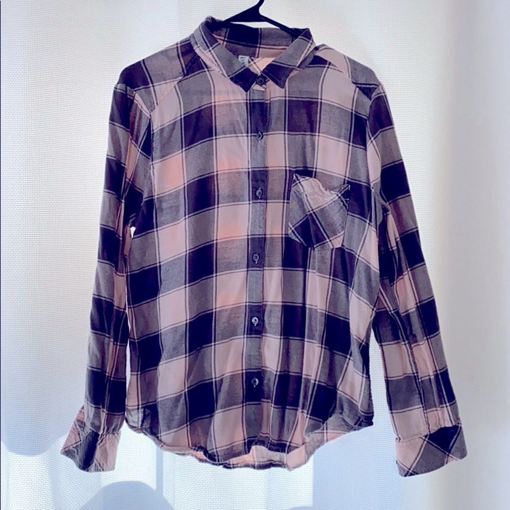 BP Size Medium Pink/Gray Flannel Shirt
